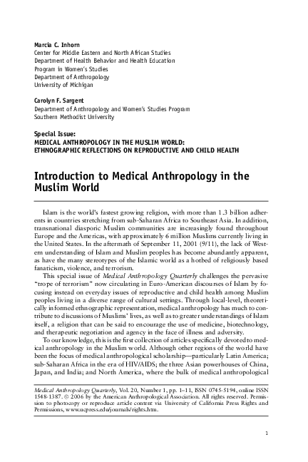 Medical anthropology research paper picture