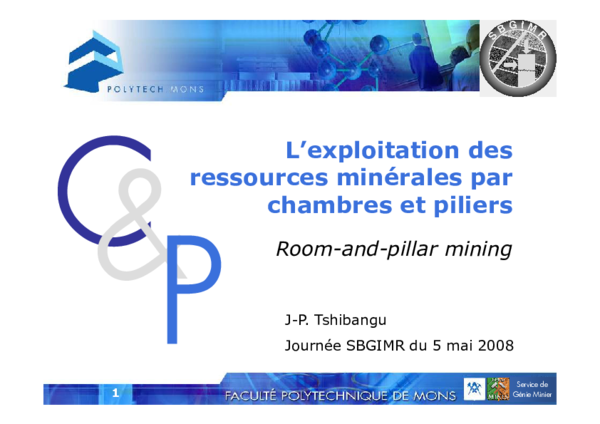 (PDF) L'exploitation des ressources minérales par chambres et piliers
