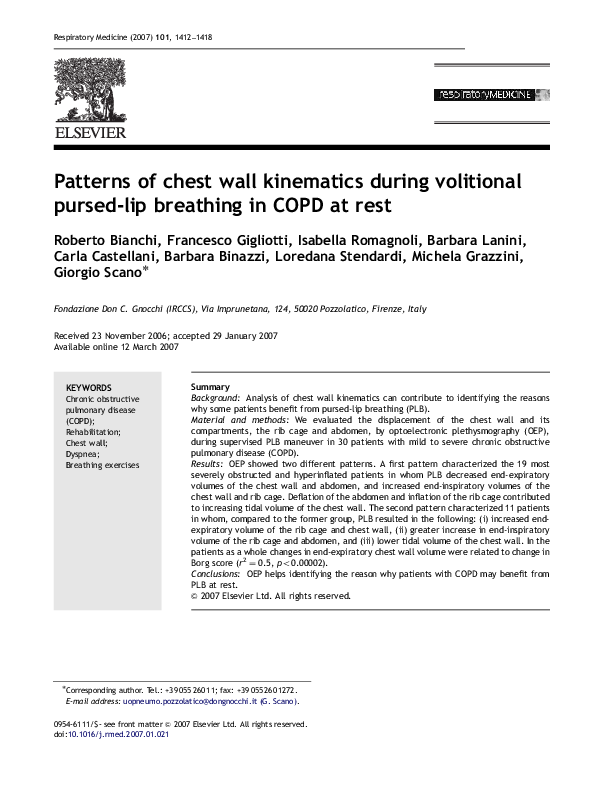 (PDF) Patterns of chest wall kinematics during volitional pursedlip