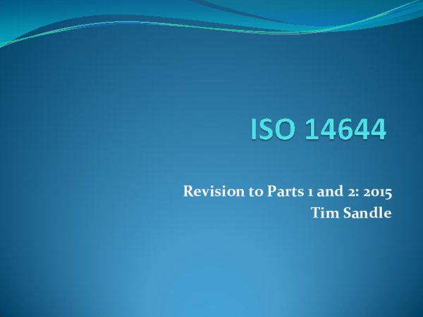 (PDF) Revision to Parts 1 and 2: 2015 Tim Sandle