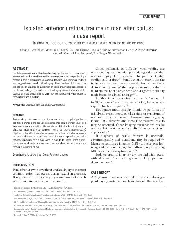 trauma uretra masculina
