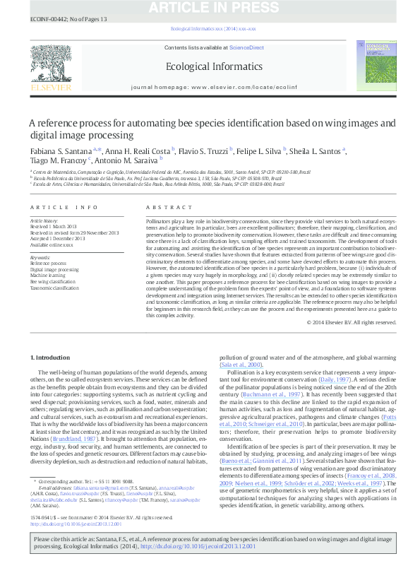 (PDF) A reference process for automating bee species identification ...