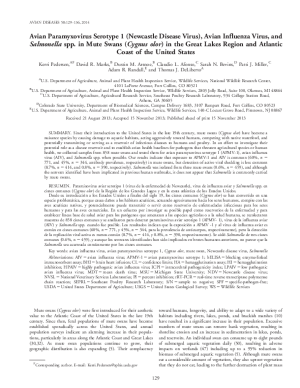 (PDF) Avian Paramyxovirus Serotype 1 (Newcastle Disease Virus), Avian