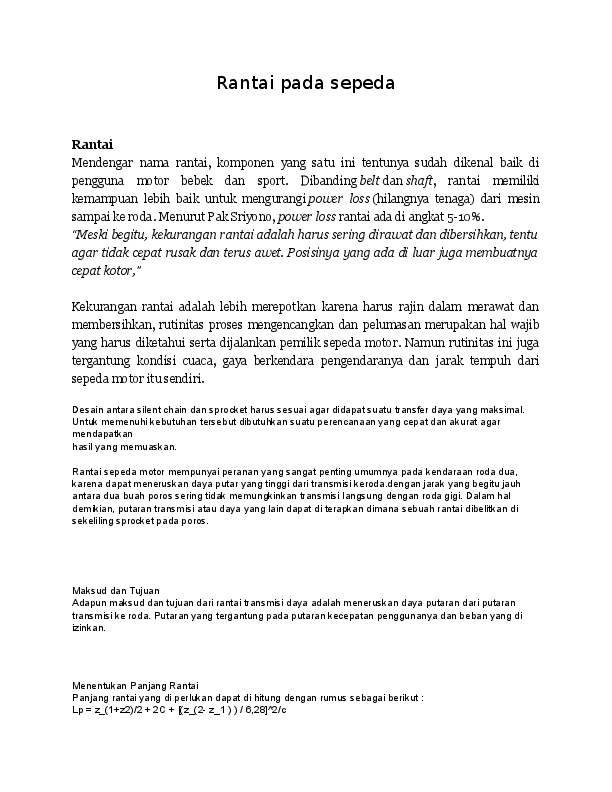 (DOC) Rantai pada sepeda