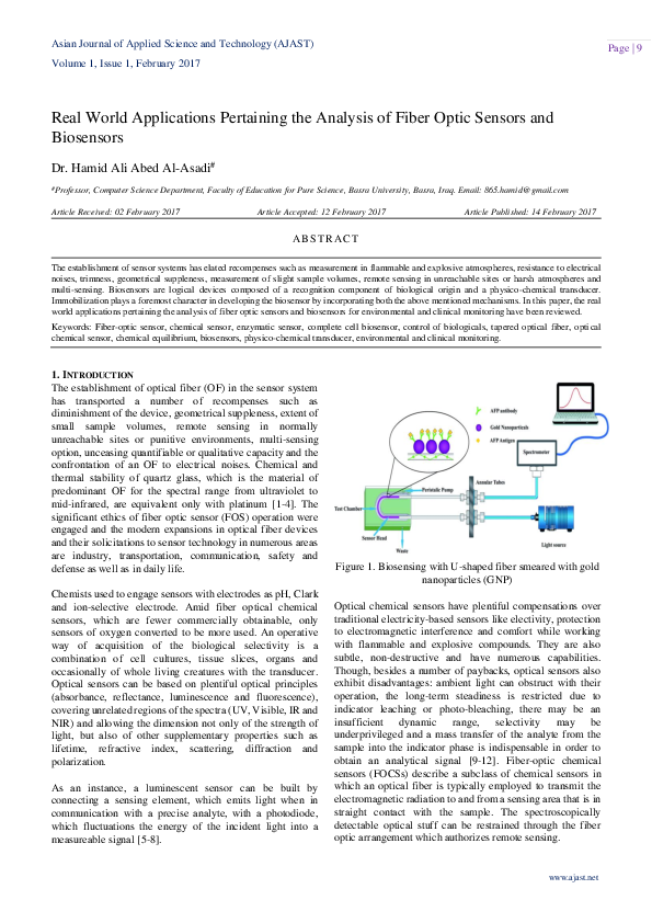 (PDF) Real World Applications Pertaining the Analysis of Fiber Optic ...