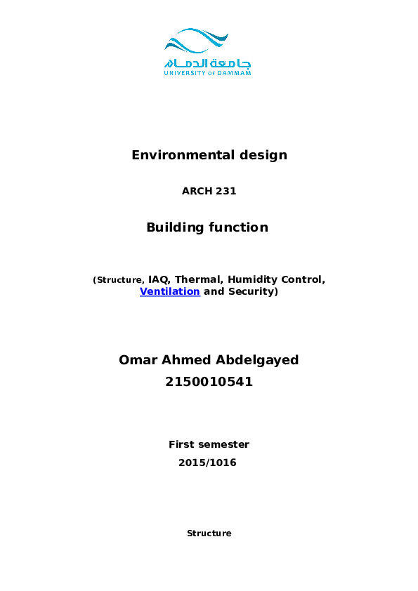(DOC) Environmental design Building