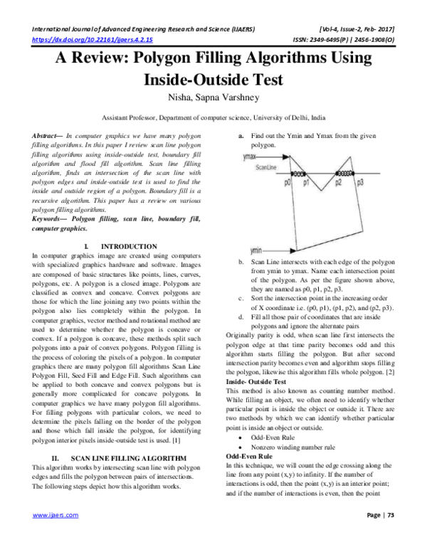 (PDF) A Review: Polygon Filling Algorithms Using Inside-Outside Test ...