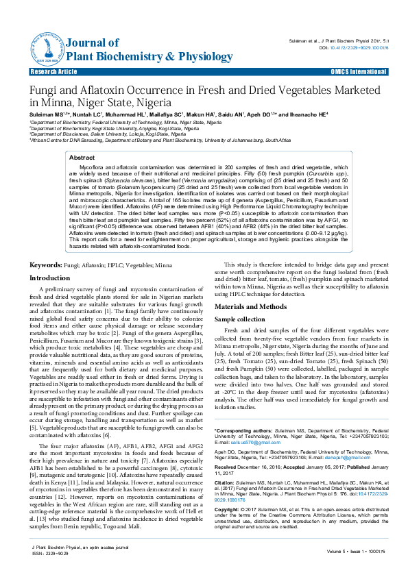 (PDF) Journal of Plant Biochemistry Physiology