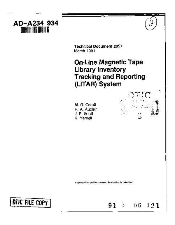 (PDF) OnLine Tape Library Inventory Tracking and Reporting