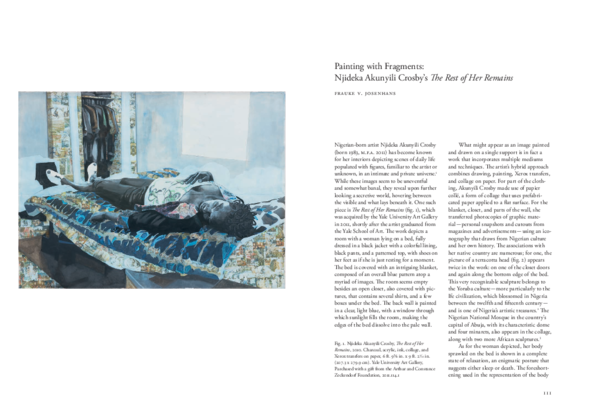 (PDF) Painting with Fragments: Njideka Akunyili Crosby's The Rest of ...
