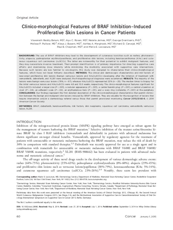 (PDF) Clinico-morphological features of BRAF inhibition-induced ...