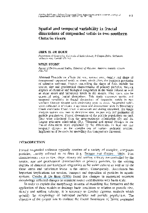 (PDF) Spatial and temporal variability in fractal dimensions of ...