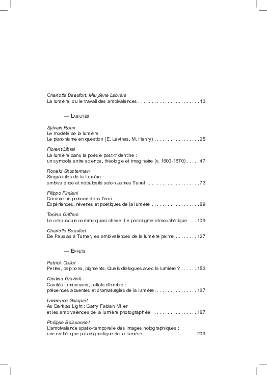 First page of “Sacrée lumière et divine architecture: lumière et éclairage naturel des lieux de culte grecs antiques”