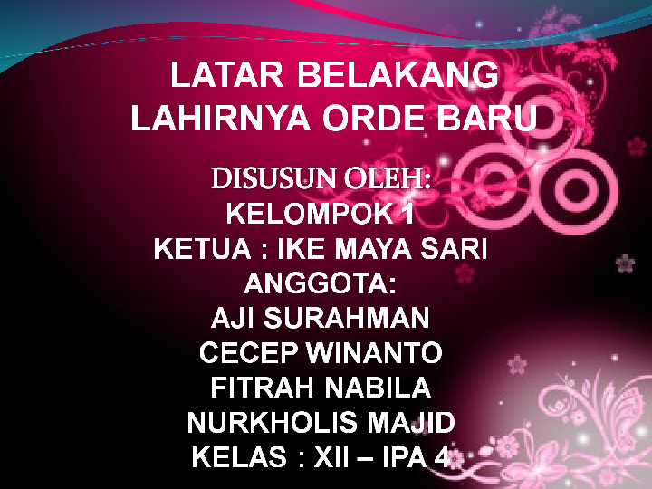 Ppt Latar Belakang Lahirnya Orde Baru Dimas Caesarian Academia Edu