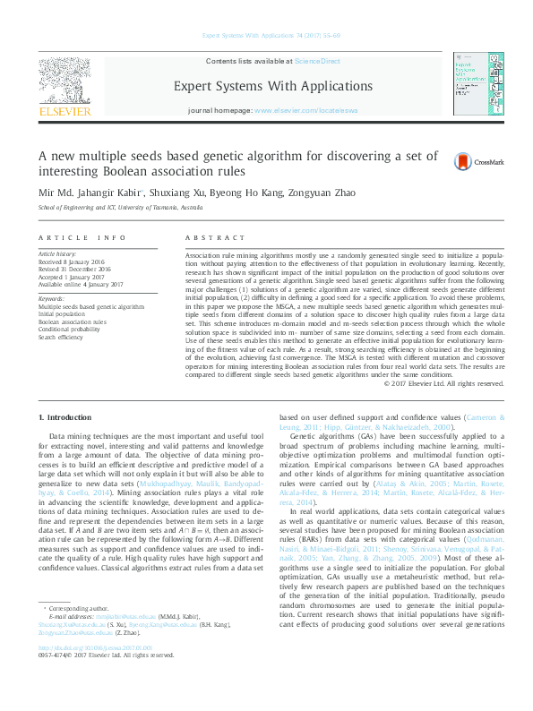 (PDF) A new multiple seeds based genetic algorithm for discovering a ...