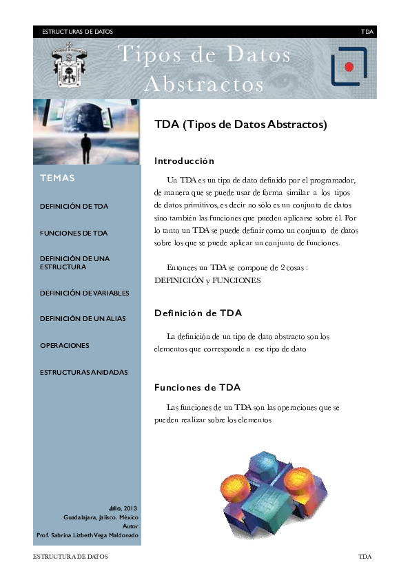 (PDF) Tipos de Datos Abstractos ! TDA (Tipos de Datos Abstractos Gisela Padilla Padilla