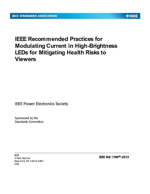 (PDF) IEEE Practices for Modulating Current in High