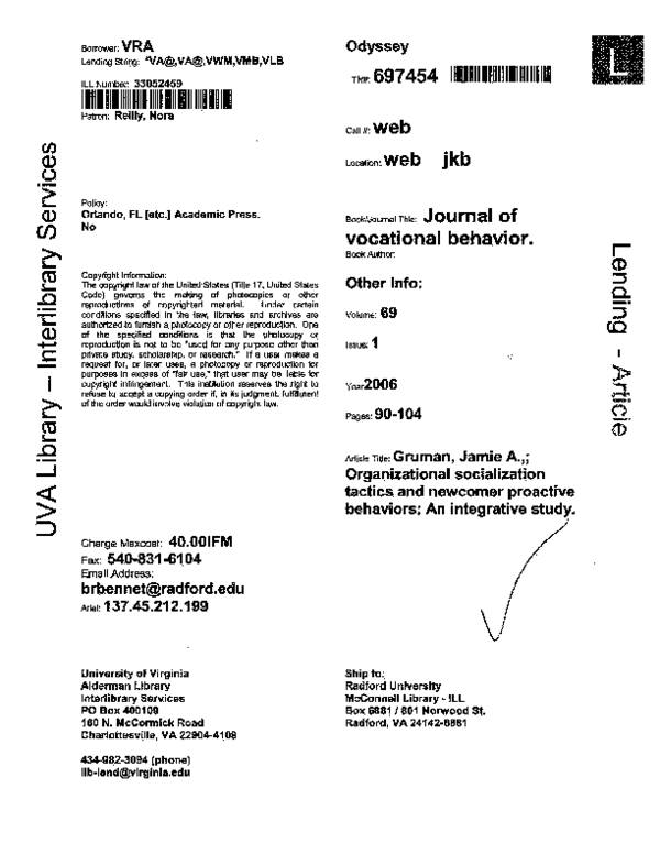 Three stages of organizational socialization image
