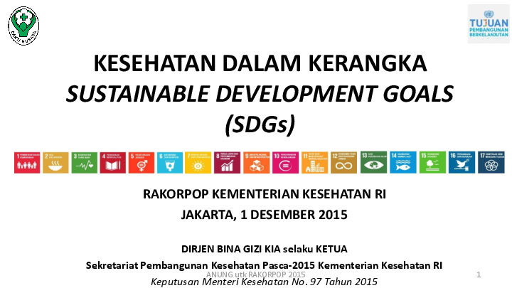 Pdf Kesehatan Dalam Kerangka Sustainable Development Goals Sdgs Sakriani Jamaluddin Academia Edu