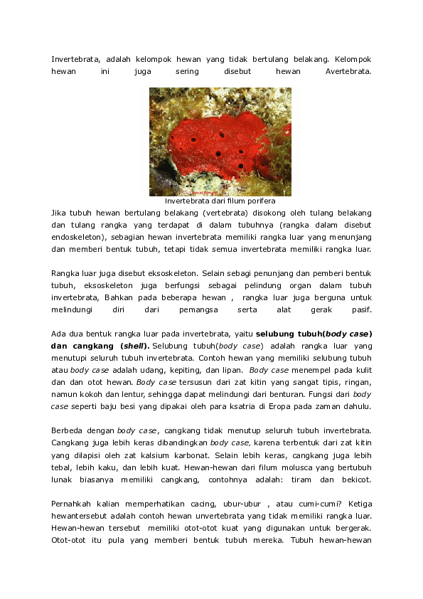 710 Koleksi Gambar Alat Gerak Hewan Invertebrata HD Terbaik