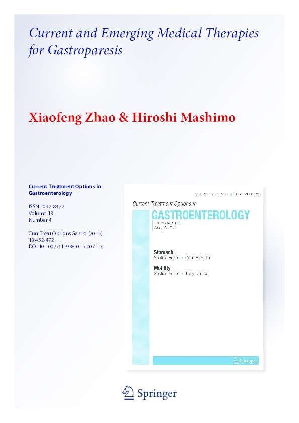Current Treatment Options In Gastroenterology