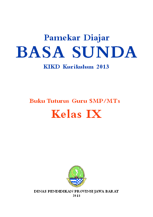 Pdf Buku Tuturus Guru Smp Mts Kelas Ix Pamekar Diajar Maah Rukoyah Academia Edu