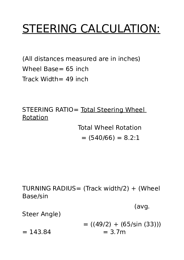 (DOC) STEERING CALCULATION addan prashanth Academia.edu