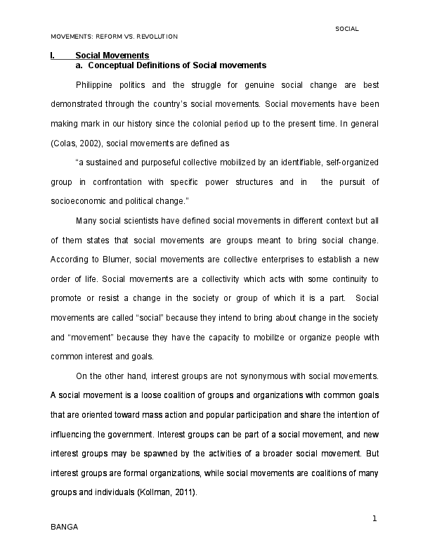 (DOC) Social Movements in the Philippine context Llana Andrienne