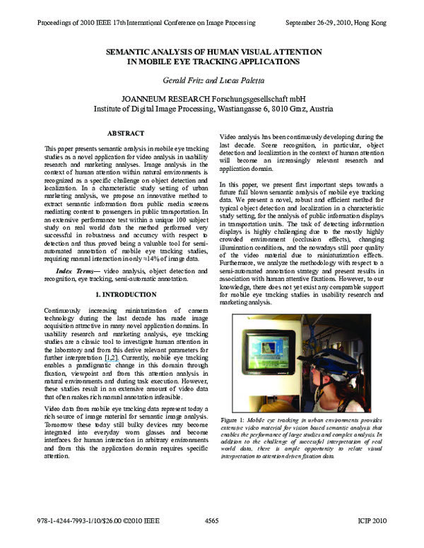 (PDF) Semantic analysis of human visual attention in mobile eye ...