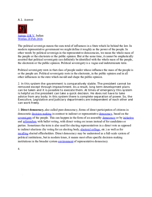 (DOC) Political science