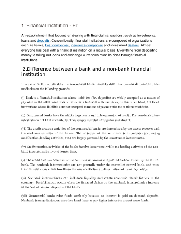 non bank intermediaries