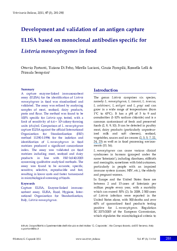 (PDF) Development and validation of an antigen capture ELISA based on ...