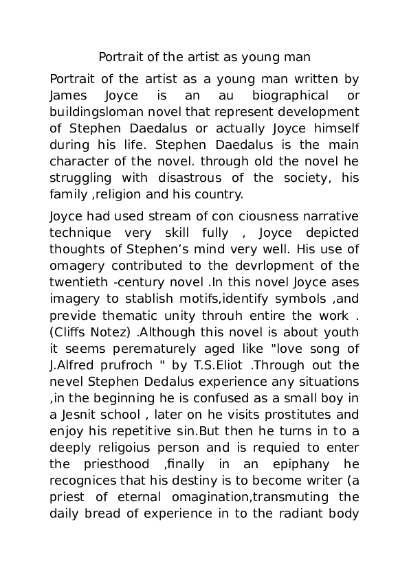 (DOC) Portrait of the artist as young man