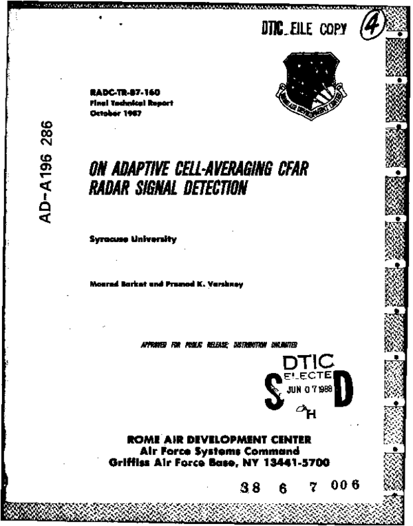 pdf-on-adaptive-cell-averaging-cfar-constant-false-alarm-rate-radar