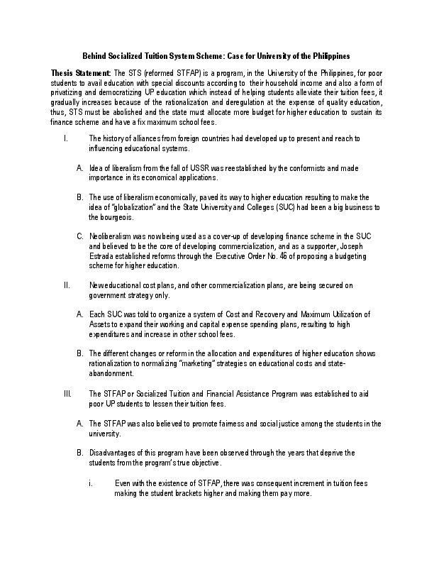 (PDF) Behind Socialized Tuition System Scheme Case for University of