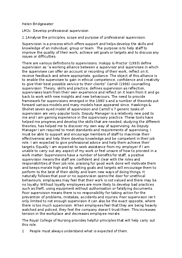 Professional supervision essay picture