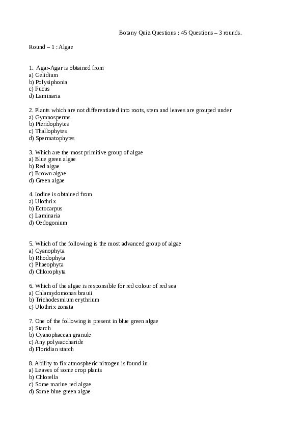(PDF) Botany Quiz Vareishang Tangpu Academia.edu