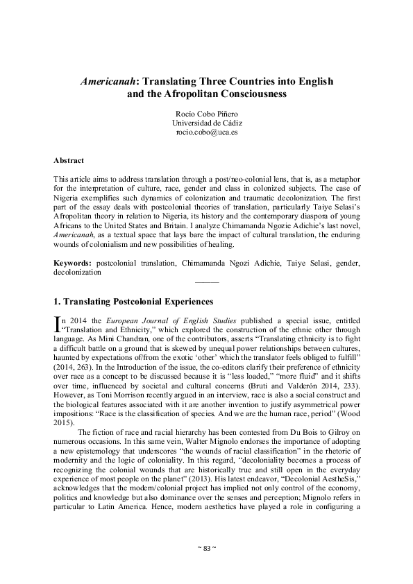 Americanah full book picture