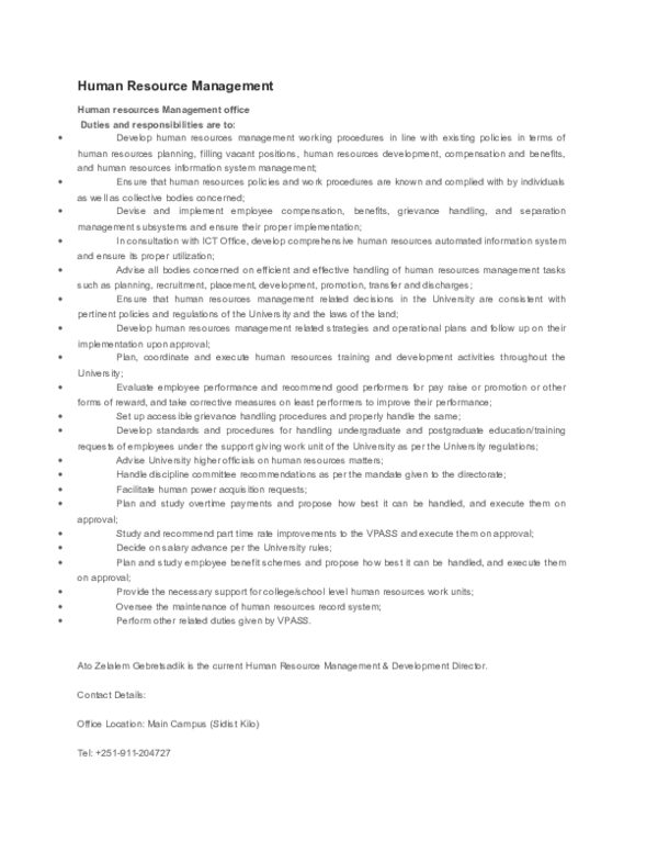 Doc Impact Of Human Resource Management Practices On Employees Job Doc Impact Of Human Resource Management Practices On Employees Job