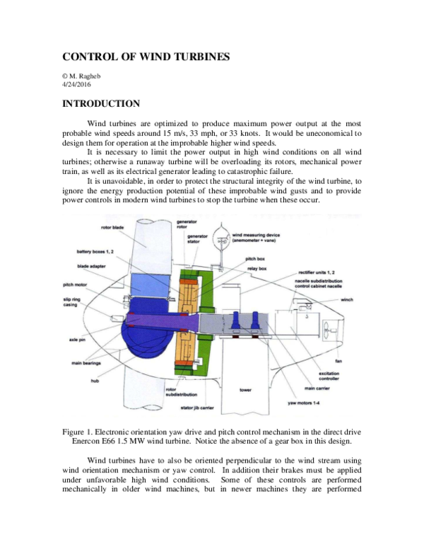 (PDF) CONTROL OF WIND TURBINES