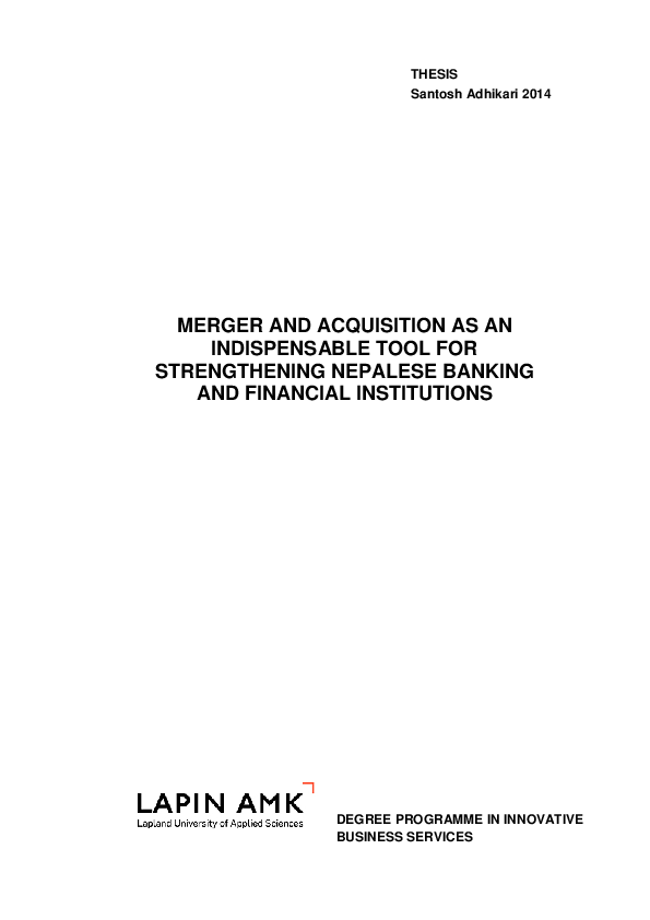 (PDF) MERGER AND ACQUISITION AS AN INDISPENSABLE TOOL FOR STRENGTHENING ...