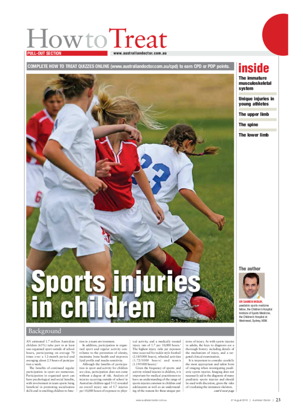 (PDF) How To Treat Series: Sports Injuries in Children