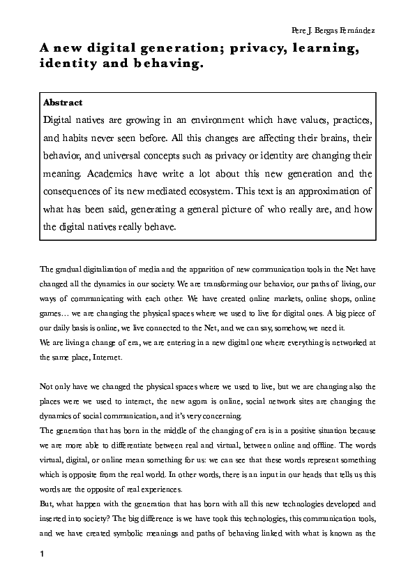 (PDF) A new digital generation
