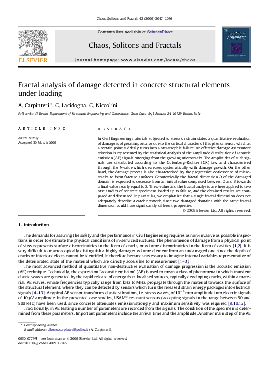 (PDF) Fractal analysis of damage detected in concrete structural ...