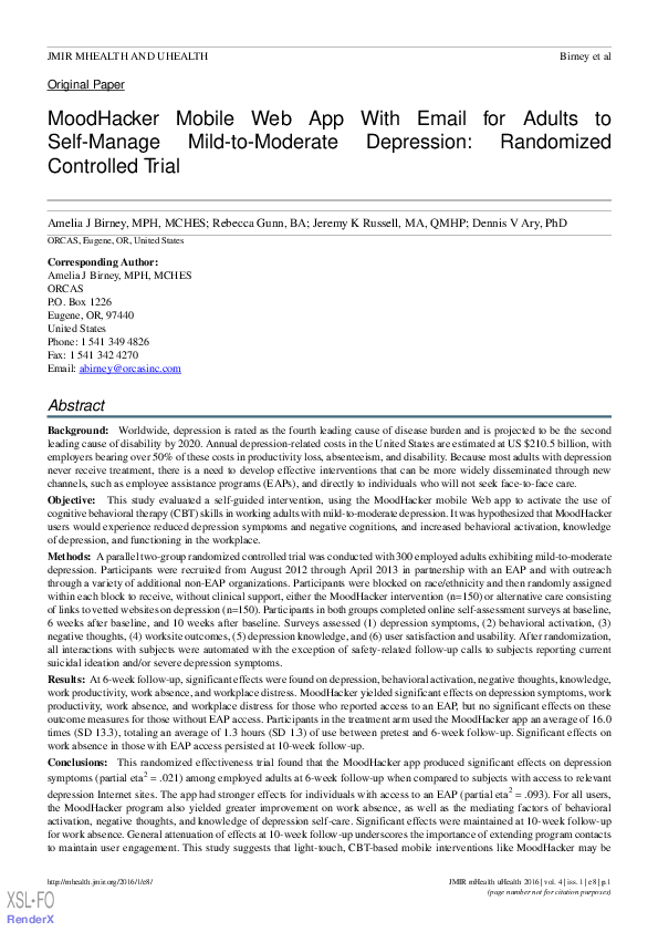 Clinical depression image