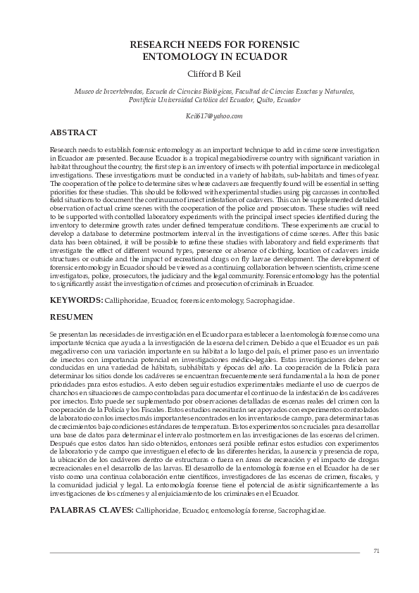 Forensic entomology process picture