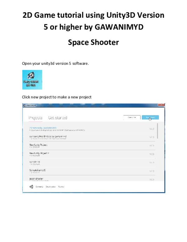  PDF 2D Game Tutorial Using Unity3D Version 5 Or Higher By GAWANIMYD 