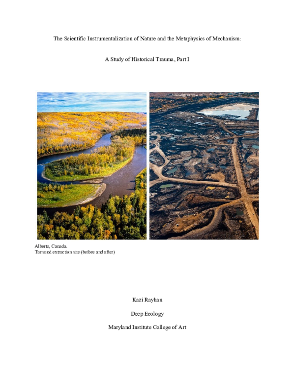 (PDF) The Scientific Instrumentalization of Nature and the Metaphysics ...