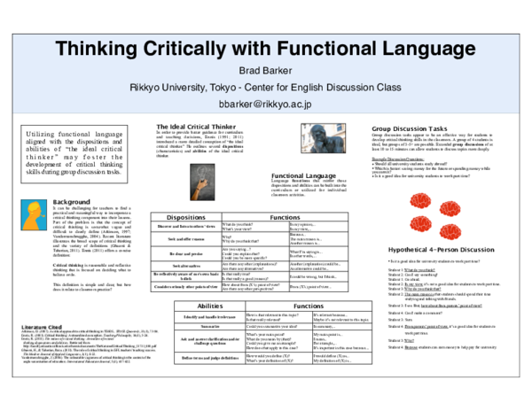 (PDF) Thinking Critically with Functional Language
