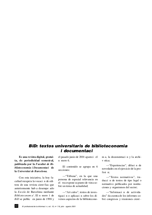 (PDF) BiD textos universitaris de biblioteconomia i documentació